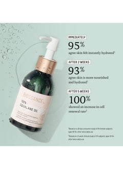 BIOSSANCE BIOSSANCE 100% Squalane Oil - Sustainable, Vegan Face Oil & Body Oil - Hydrating, Fast-Absorbing Moisturizer - Ideal for Oily Skin, Face, Hair - Organic Sugarcane-Derived Squalane, 3.3 ounces  - Image 5