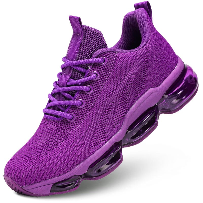 Kapsen Womens Air Walking Shoes Casual Non Slip Running Tennis Breathable Mesh Workout Gym Sneakers Zapatos Purple - Image 1