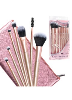 BEASOFEE Makeup Brushes Makeup Brush Set,7Pcs Premium Sythetic Foundation Blending Brush Powder Blush Concealers Eyeshadow Eyebrow Spoolie Brush With Storage Bag  - Image 1