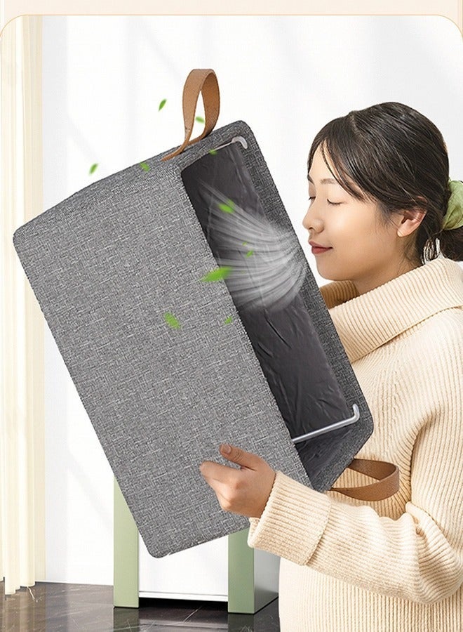 HOMESTAR 4PCS Large Foldable Closet Storage Organizer Clothes and Organization Box with Carrying Handles Thickened Steel Frame Toy for Wardrobe Home Bedroom - Image 5