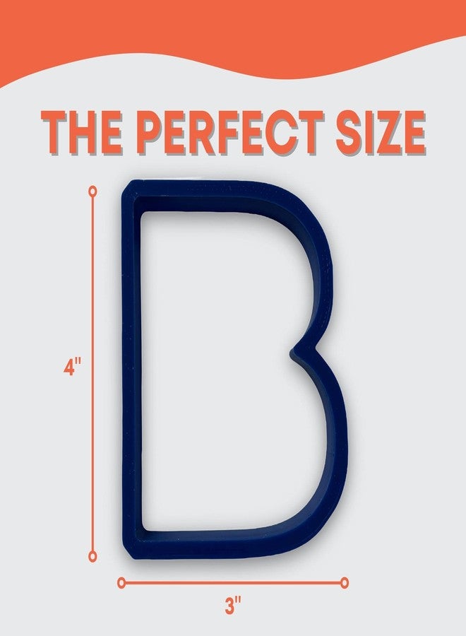 Bundle of Fun B Capital Block Letter Cookie Cutter with Easy to Push Design (4 inch) - Image 2