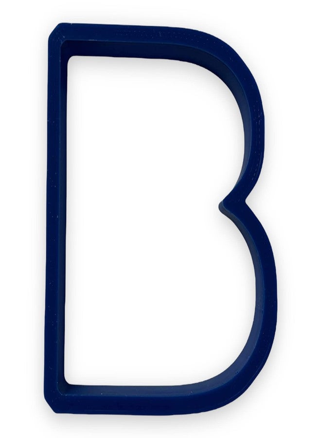 Bundle of Fun B Capital Block Letter Cookie Cutter with Easy to Push Design (4 inch) - Image 1