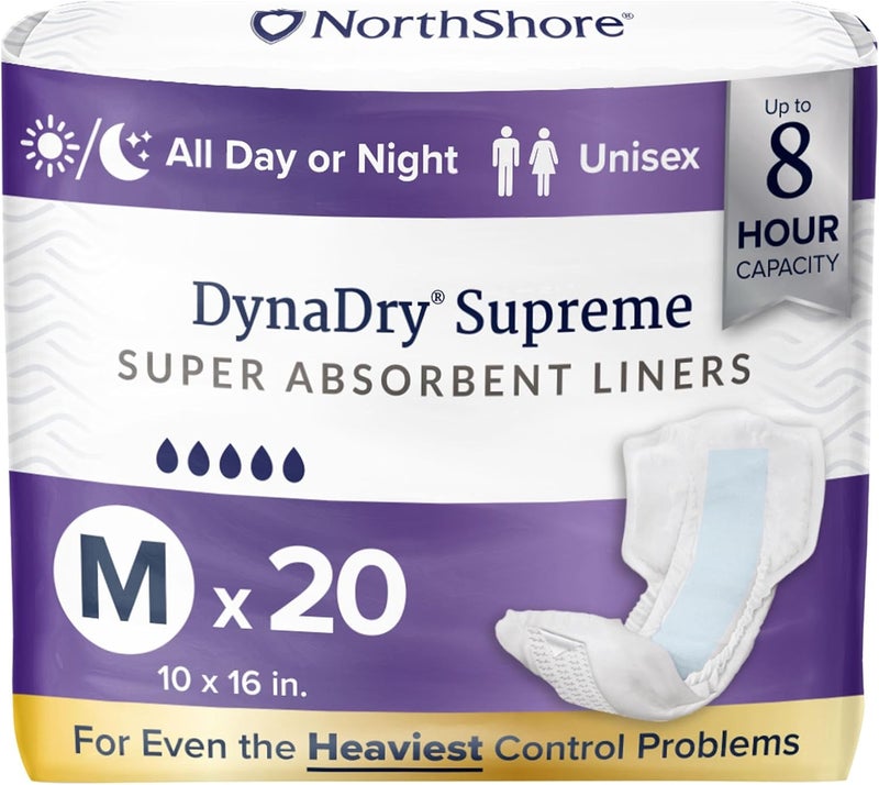 NorthShore DynaDry Supreme Liners for Men and Women Medium Pack20 - Image 1