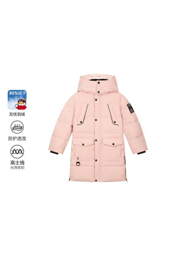 Hush Puppies Cold-resistant And Warm-locking Thickened Down Jacket Outdoor Moisture Permeable Winter Long Down Jacket Men's Women's Children's Middle And Large Children's School Uniform Magic - Image 2