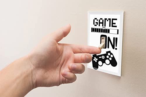 Create-A-Mural Cool Light Switch Plate Cover Video Gamer Room Decor Novelty Wall Gaming Gift Decorative Fun Teen Boy Man Cave Game Controller Graphics Bedroom (GAME ON!) - Image 3