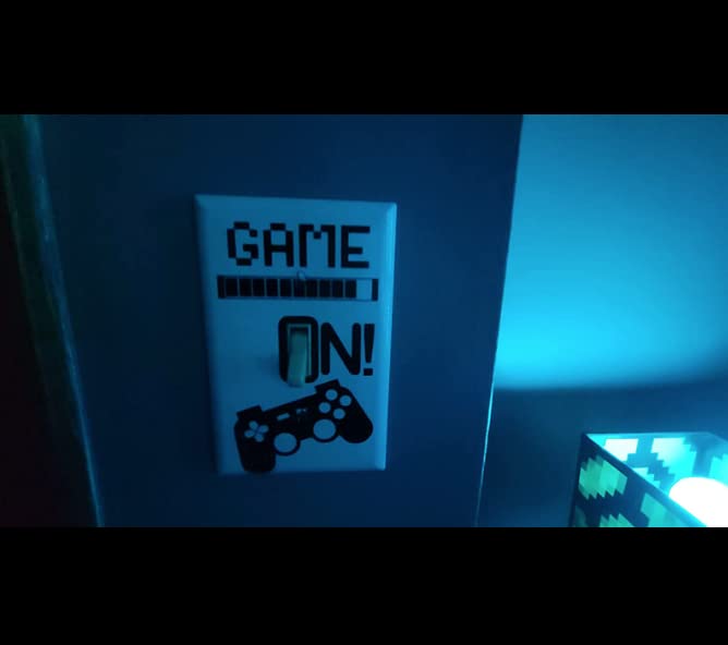 Create-A-Mural Cool Light Switch Plate Cover Video Gamer Room Decor Novelty Wall Gaming Gift Decorative Fun Teen Boy Man Cave Game Controller Graphics Bedroom (GAME ON!) - Image 5