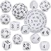 CiaraQ DND Polyhedral Dice Set 15pcs D4D100 Game Dice with Dice Bag for Dungeons and Dragons Role Playing Table Games White Black - Image 2