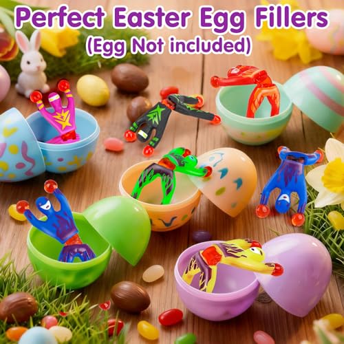 AugToy 35PCS Sticky Wall Climbers Climbing Man Sticky Toys Ninja Party Favors Fidget Sensory Toy Egg Fillers Goodie Bags Bulk Classroom Treasure Box Prizes Pinata Treat Easter Birthday Gift for Boy Girl - Image 5