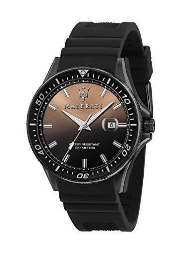 Maserati Sfida Men's Analog Quartz Multicolor Dial Black Silicone Watch R8851140001 - Image 4