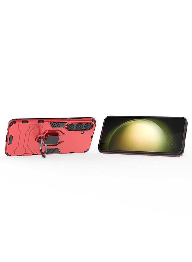 GKK Samsung S24plus Case Cover with Kickstand Shell Back Cover Anti-Scratch Shockproof Protective Protector Accessories Stand Magnetic Car Ring Holder Camera Protection Funtion Red  - Image 3