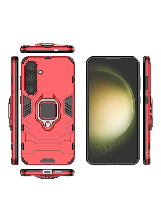 GKK Samsung S24plus Case Cover with Kickstand Shell Back Cover Anti-Scratch Shockproof Protective Protector Accessories Stand Magnetic Car Ring Holder Camera Protection Funtion Red  - Image 2