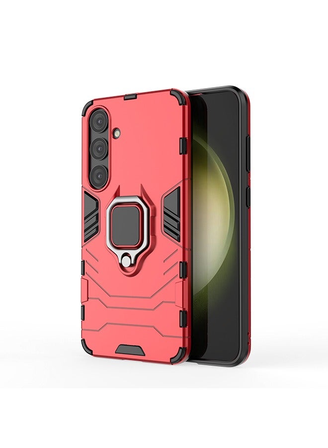 GKK Samsung S24plus Case Cover with Kickstand Shell Back Cover Anti-Scratch Shockproof Protective Protector Accessories Stand Magnetic Car Ring Holder Camera Protection Funtion Red  - Image 5
