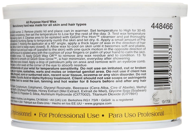 GiGi All Purpose Hard Wax for Hair Removal - DIY At-Home Waxing Kit for Face & Body, 14 oz - Image 3
