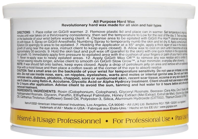 GiGi All Purpose Hard Wax for Hair Removal - DIY At-Home Waxing Kit for Face & Body, 14 oz - Image 2