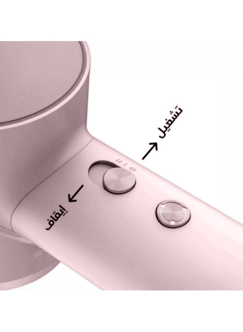 لايفن اس اي مجفف الشعر الأيوني - الأكثر مبيعًا في العالم والمُصنّف رقم 1 في قائمة مجففات الشعر عالية السرعة - 200 مليون أيونات سالبة، محرك بدون فرشاة بسرعة 105,000 دورة في الدقيقة، تجفيف سريع بقوة 1400 واط، ضوضاء منخفضة، فوهة مغناطيسية واحدة - وردي - Image 2