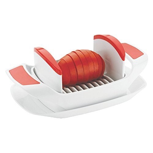 siddhmurti ABS Plastic Safety Holder Stainless Steel Sharp Blade Tomato Vegetable Slicer Egg Cutter Salad Maker - Image 2