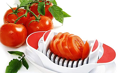 siddhmurti ABS Plastic Safety Holder Stainless Steel Sharp Blade Tomato Vegetable Slicer Egg Cutter Salad Maker - Image 5