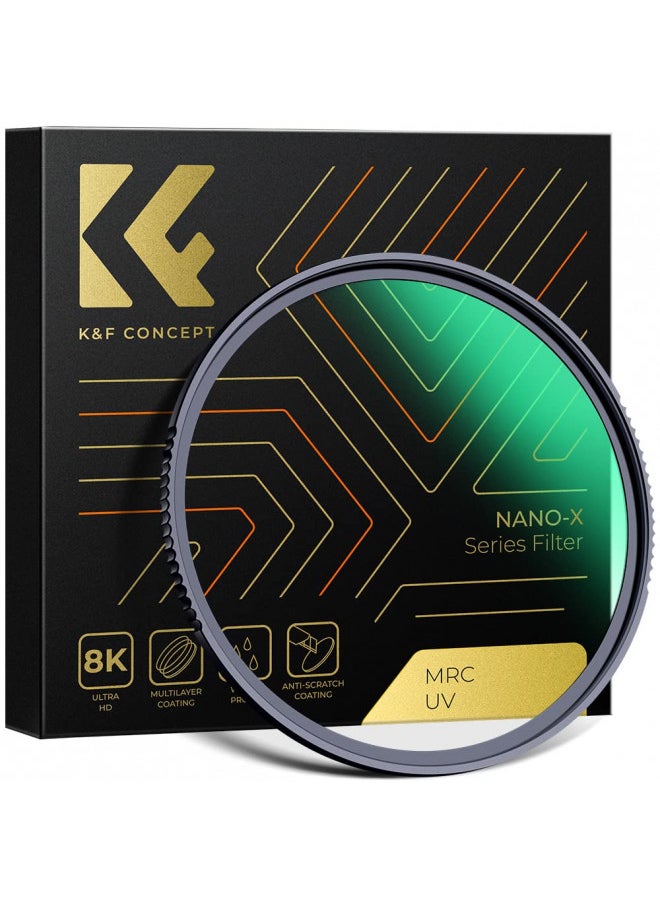 K&F Concept K&F Concept 49mm MC UV Protection Filter with 28 Multi-Layer Coatings HD/Hydrophobic/Scratch Resistant Ultra-Slim UV Filter for 49mm Camera Lens (Nano-X Series)  - Image 1