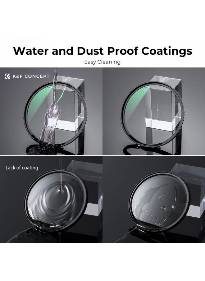 K&F Concept K&F Concept 49mm MC UV Protection Filter with 28 Multi-Layer Coatings HD/Hydrophobic/Scratch Resistant Ultra-Slim UV Filter for 49mm Camera Lens (Nano-X Series)  - Image 5