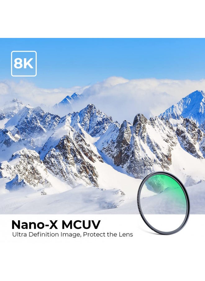 K&F Concept K&F Concept 49mm MC UV Protection Filter with 28 Multi-Layer Coatings HD/Hydrophobic/Scratch Resistant Ultra-Slim UV Filter for 49mm Camera Lens (Nano-X Series)  - Image 2