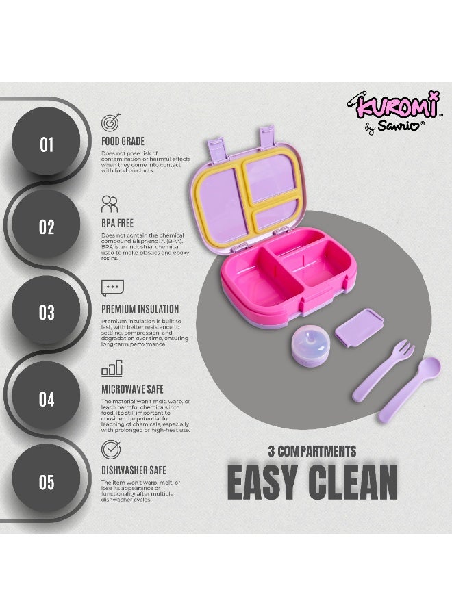 Sanrio Kuromi Cherry Cookie 3-In-1 Smash Lunch Bag, Water Bottle And Lunch Box Set - Image 5