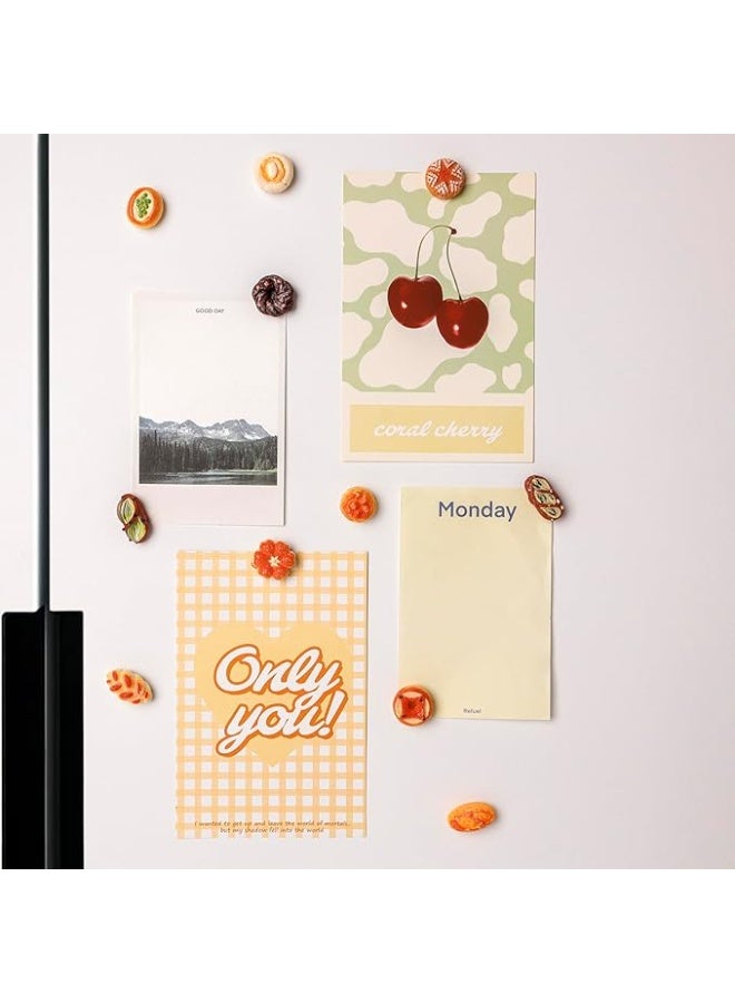 موندا مغناطيسات الثلاجة 12 قطعة من ملصقات الخبز البريتزل المغناطيسية الصغيرة المصنوعة من الراتنج على شكل خبز أوروبي مقلد لديكور المنزل هدايا صغيرة مغناطيسات مطبخ لطيفة وعملية لتزيين خزانة الثلاجة - Image 2