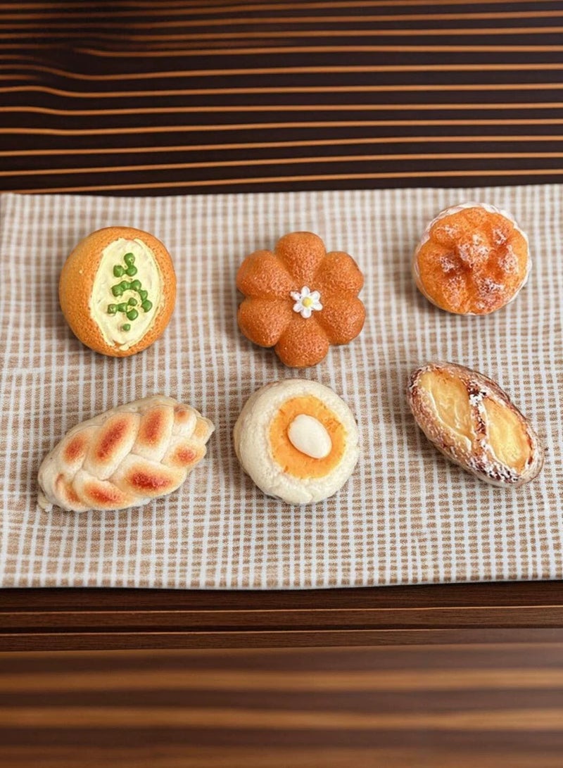 موندا مغناطيسات الثلاجة 12 قطعة من ملصقات الخبز البريتزل المغناطيسية الصغيرة المصنوعة من الراتنج على شكل خبز أوروبي مقلد لديكور المنزل هدايا صغيرة مغناطيسات مطبخ لطيفة وعملية لتزيين خزانة الثلاجة - Image 5