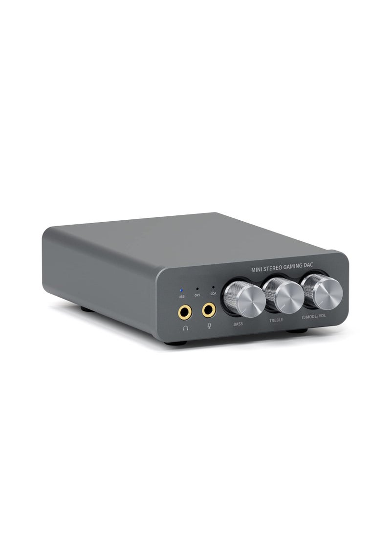 Mini Hi-Fi Stereo DAC Headphone Amplifier - USB Type C/Optical/Coaxial to RCA/3.5MM AUX Audio Converter for PS5, PC, MAC, and Computer Gaming. - Image 1