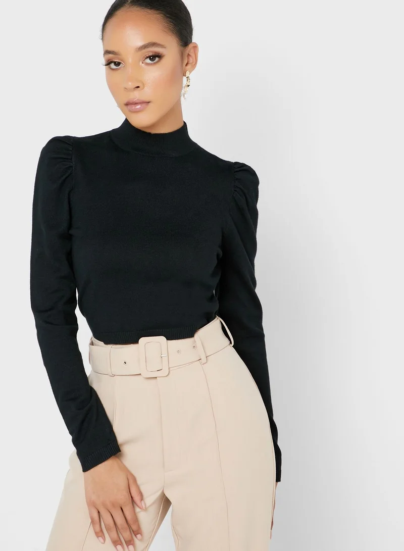 Missguided Puff Sleeve Top