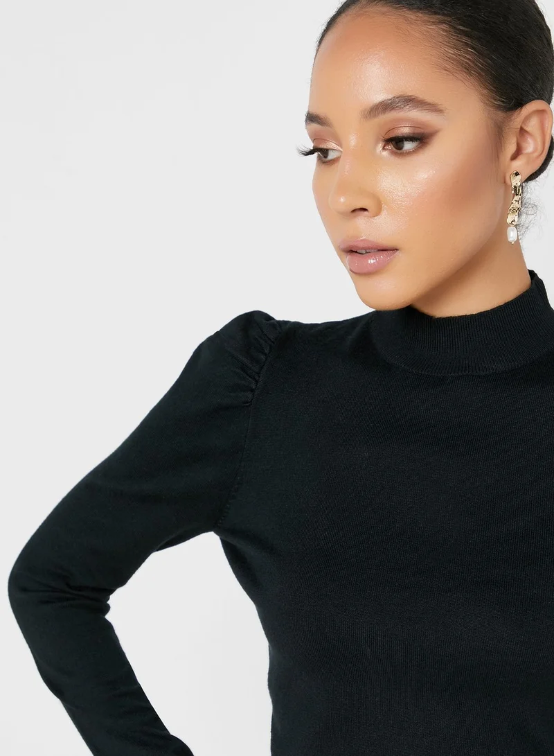 Missguided Puff Sleeve Top