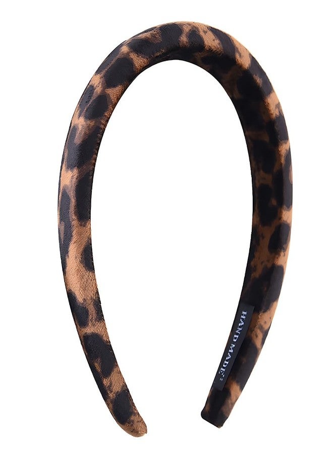 Yreamont Leopard Headband for Women Girls Wide Leopard Print Headband No Slip Head band for Curly Hair Accessories for Women Girls Brown Hairband for Thick Fine Hair Decorations Charms - Image 1