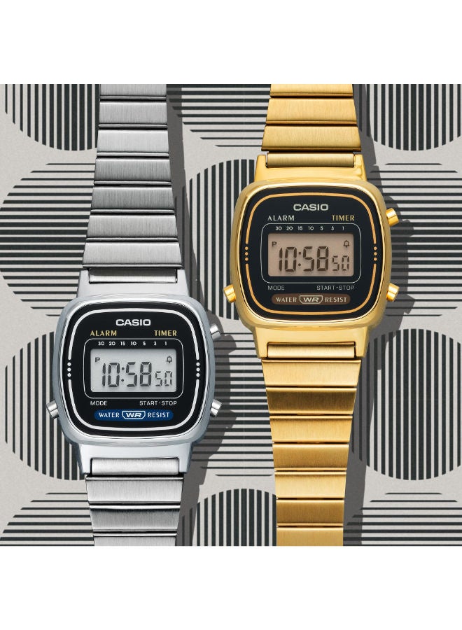 CASIO Stainless Steel Digital Wrist Watch LA670WA-1DF - Image 4