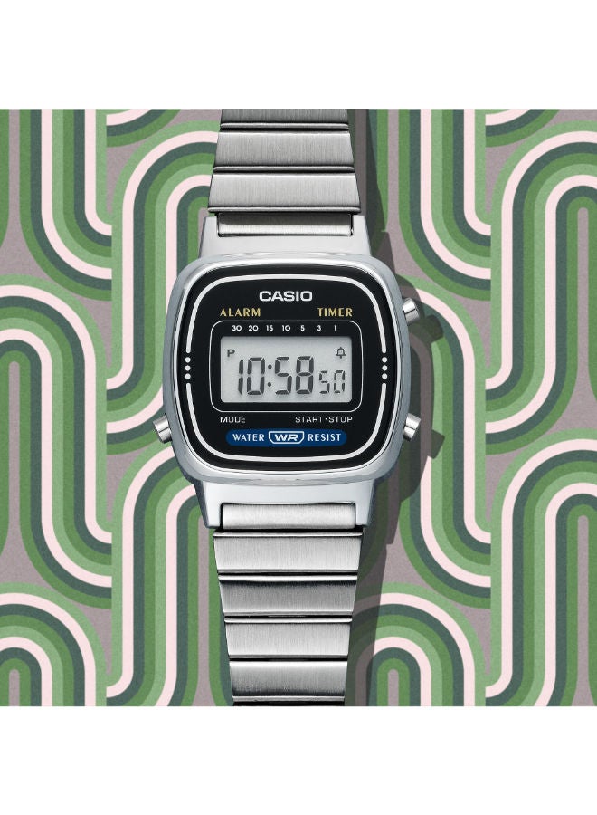 CASIO Stainless Steel Digital Wrist Watch LA670WA-1DF - Image 3