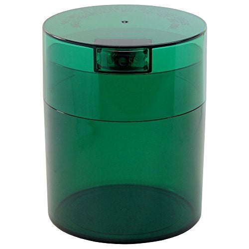 Coffeevac 1/2 lb - The Ultimate Vacuum Sealed Coffee Container, Green Tint Cap & Body - Image 1