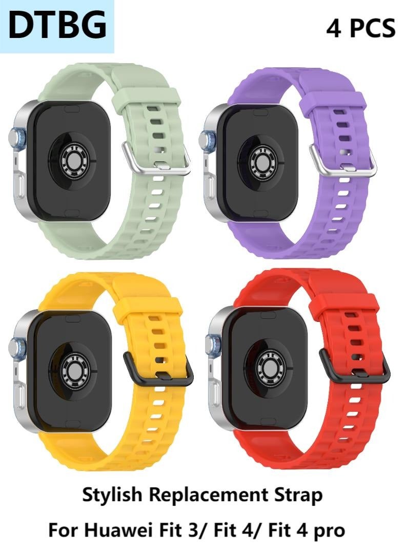 DTBG Soft Silicone Watch Straps, Suitable For Huawei Fit 3/ Fit 4/ Fit 4 pro , Waterproof, Breathable and Adjustable Sports Watch Straps - Image 5