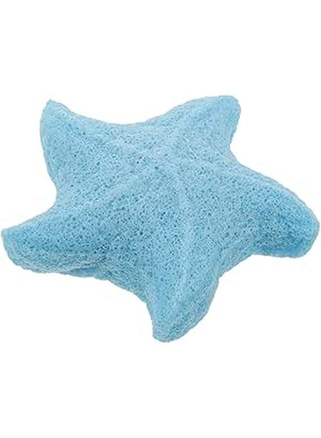 Soft Blue Konjac Bath Sponge Exfoliating Body Scrubber For Gentle Cleansing - Image 1