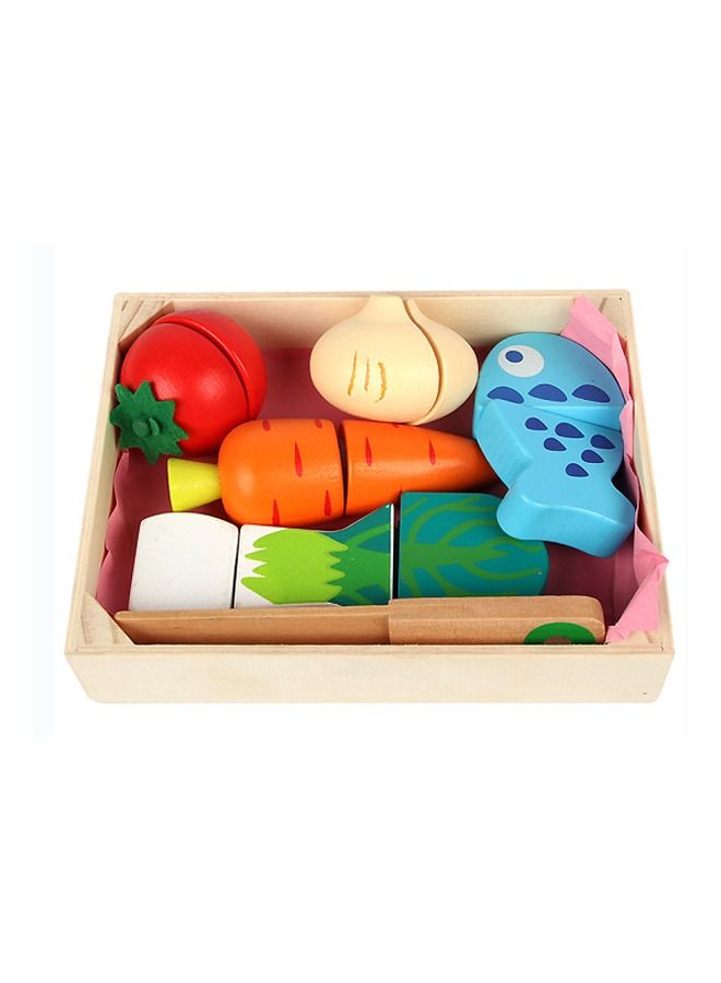 JSAITOYS Preschool Children Wooden Cut Toy Kitchen Accessories For Pretend Play - Image 1