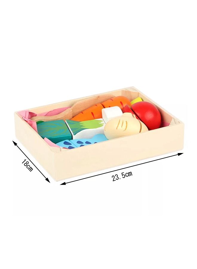 JSAITOYS Preschool Children Wooden Cut Toy Kitchen Accessories For Pretend Play - Image 2