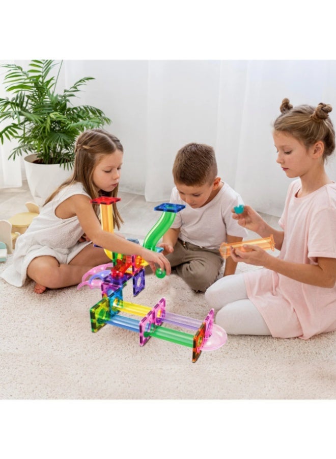 PicassoTiles Picasso Magnetic Marble Run 40-pieces - Image 4