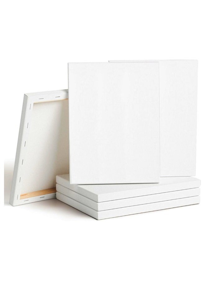 XiuWoo 5-Pack Stretched Canvas, Painting Canvas Set, Cotton Blank Canvas for Painting Acrylic and Oil  - Image 1
