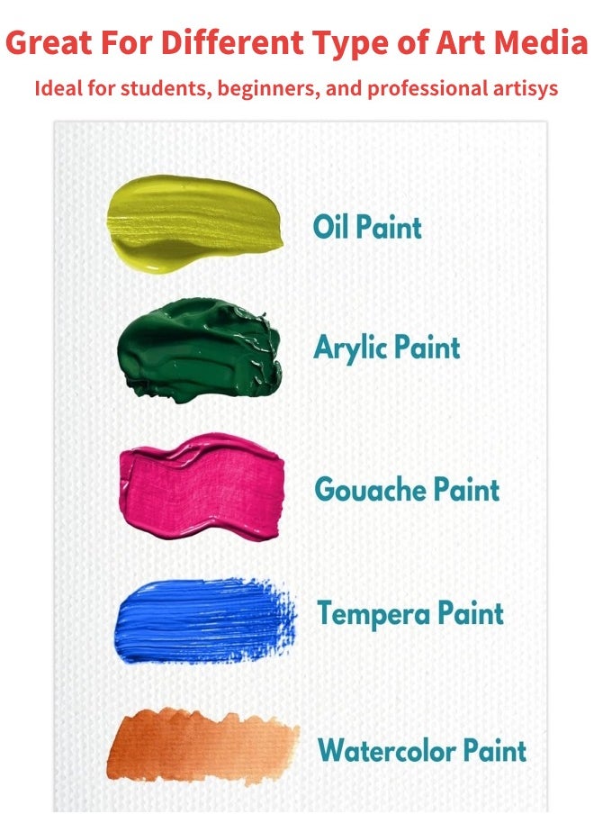 XiuWoo - 5-Pack Stretched Canvas, Painting Canvas Set, Cotton Blank Canvas for Painting Acrylic and Oil - Image 1