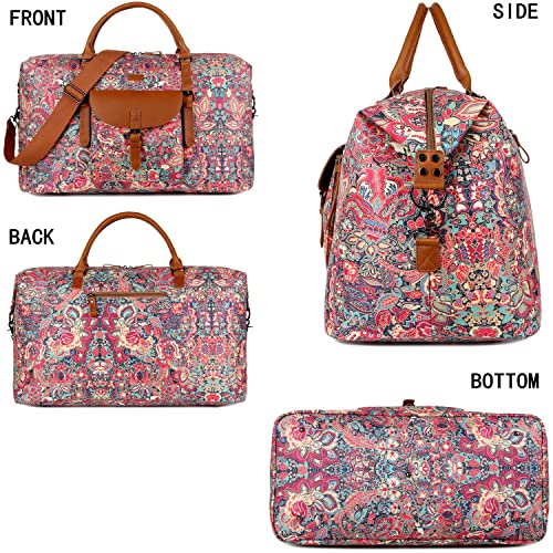 BAOSHA Oversized Pretty Women's Travel Duffel Bag 52L Weekend bag Weekender Overnight Carry on Luggage HB-15 (HS) - Image 2