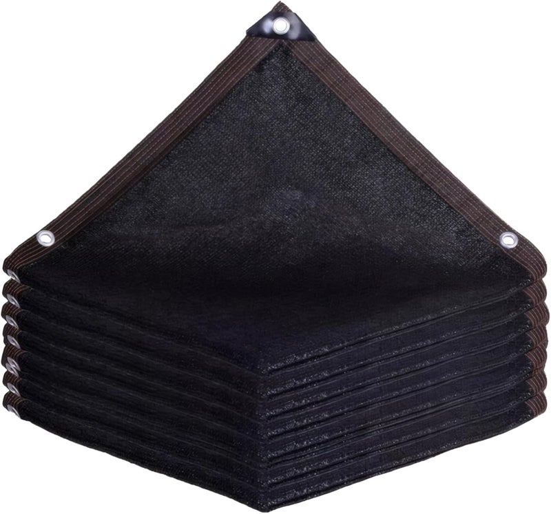 2 M X 3 M Black Garden Shade Cloth, Pe Sunblock Netting With Reinforced Edges And Grommets For Patios - Image 1
