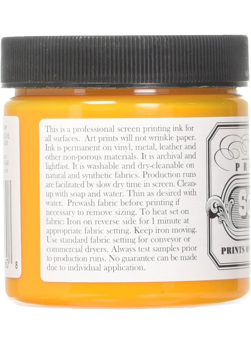 Jacquard - Jacquard Professional Screen Print Ink WaterSoluable 4oz Jar Golden Yellow 102 - Image 1