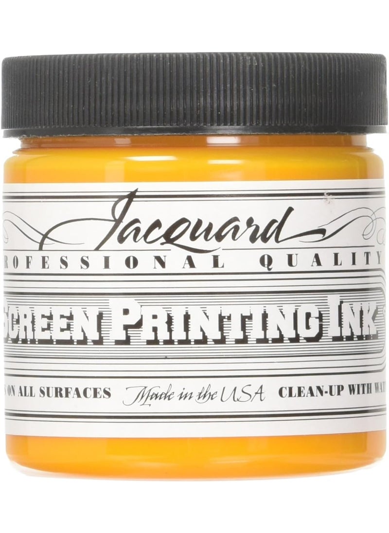 Jacquard - Jacquard Professional Screen Print Ink WaterSoluable 4oz Jar Golden Yellow 102 - Image 1