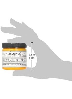 Jacquard - Jacquard Professional Screen Print Ink WaterSoluable 4oz Jar Golden Yellow 102 - Image 1