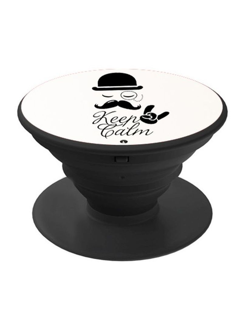 The Printed Pop Up Finger Grip Phone Holder Black/White