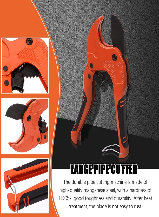 Tanstic 3Pcs Ratchet PVC Pipe Cutter Tool and PEX Straight Cut Pipe Cutter with Mini Tube Cutter, Ratchet-type Pipe Cutter One-hand Fast Pipe Cutting Tool PEX Tube Cutters for Pipe Cutting - Image 3