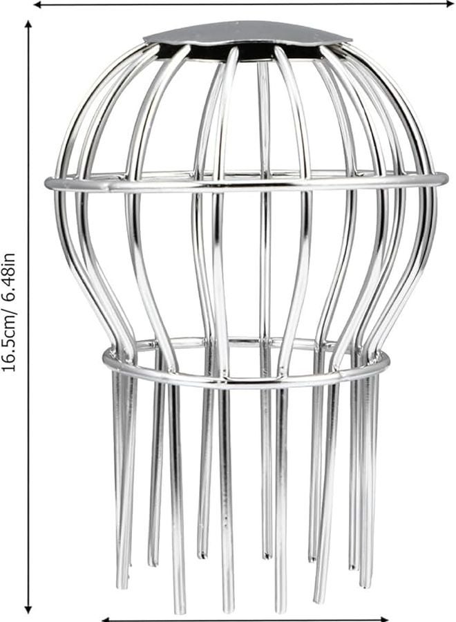 غطاء مصرف سقف من الفولاذ المقاوم للصدأ، شبكة فلتر أوراق لتصريف المياه في الشرفة والحديقة والمناطق الخارجية - Image 3