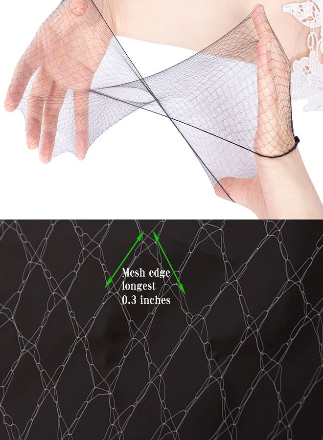Askuang 50PCS Hair Net 20 Inches Invisible Elastic Edge Mesh Hair Nets for Ballet Bun, Women Sleeping, Food Service, Short Wig Package,Individual Packing Hairnet 50cm (Black) - Image 4